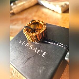 Versace Gold NIB Unisex Ring